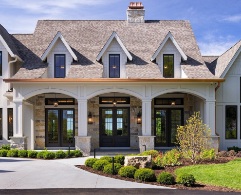 Traditional home exterior in Wayzata, Minnesota reflecting Wayzata Minnesota interior design style