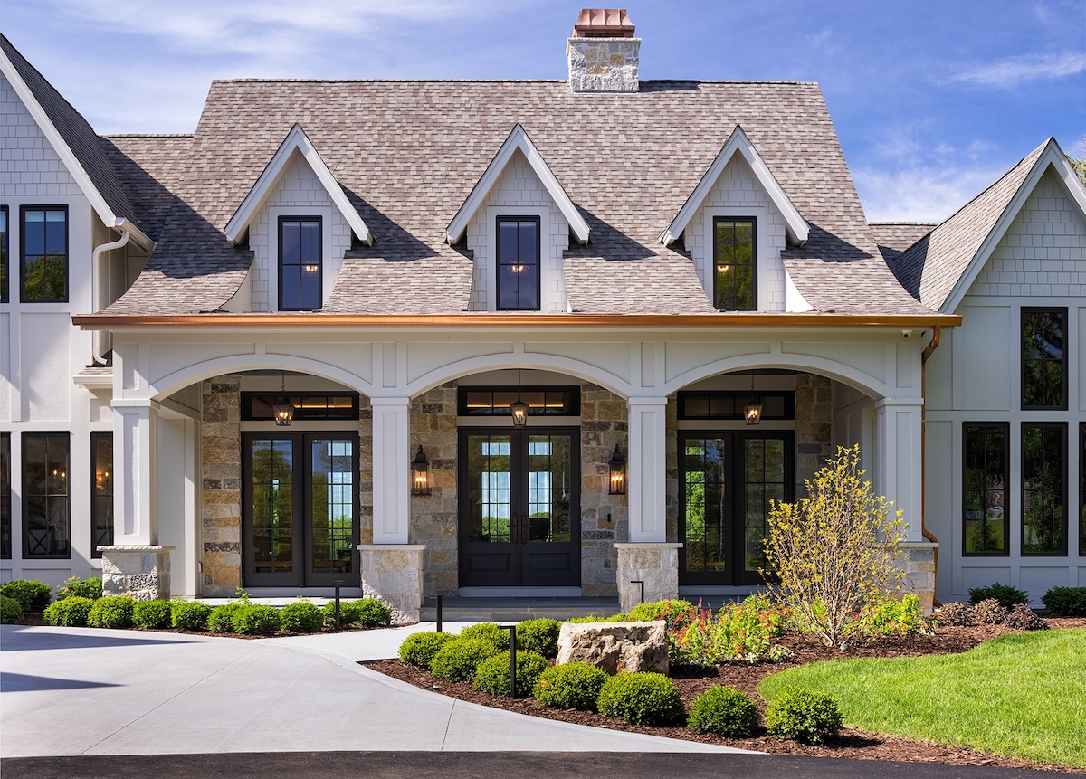 Traditional home exterior in Wayzata, Minnesota reflecting Wayzata Minnesota interior design style