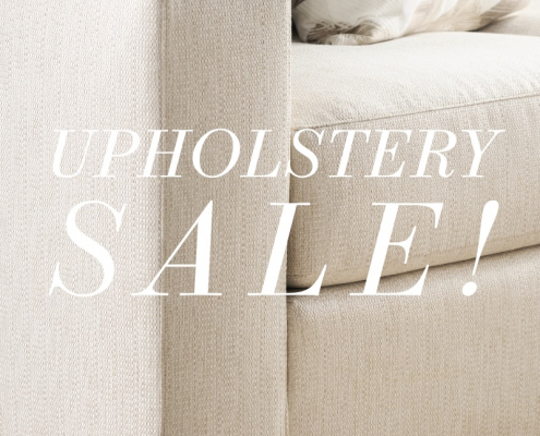 Spring upholstery sale at Traditions featuring sofas, chairs, and custom seating