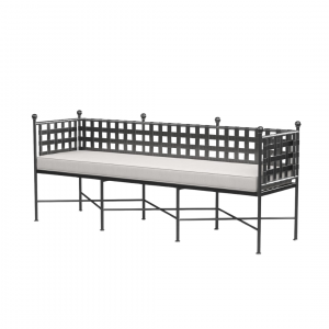 outdoor iron bench that is customizable