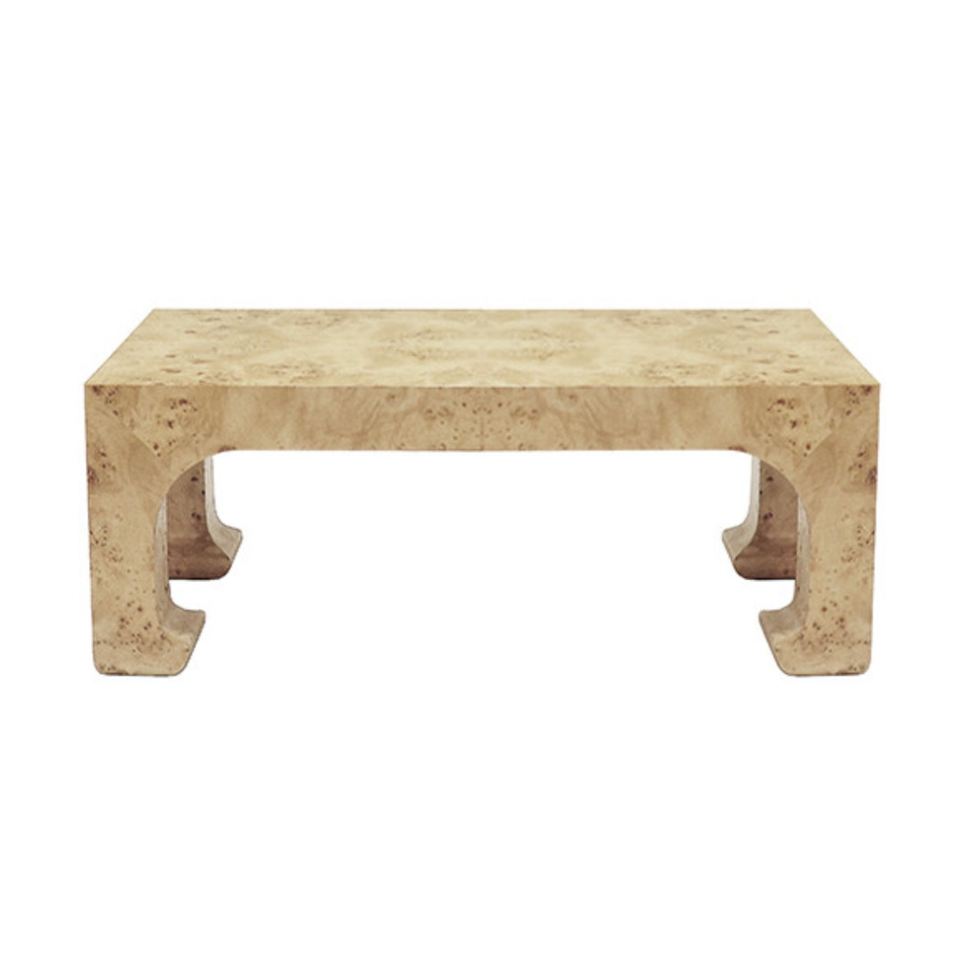 worlds-away-burlwood-coffee-table burlwood rectangle coffee cocktail table