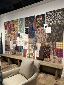 Inspiration fabric wall by Rowe Furniture